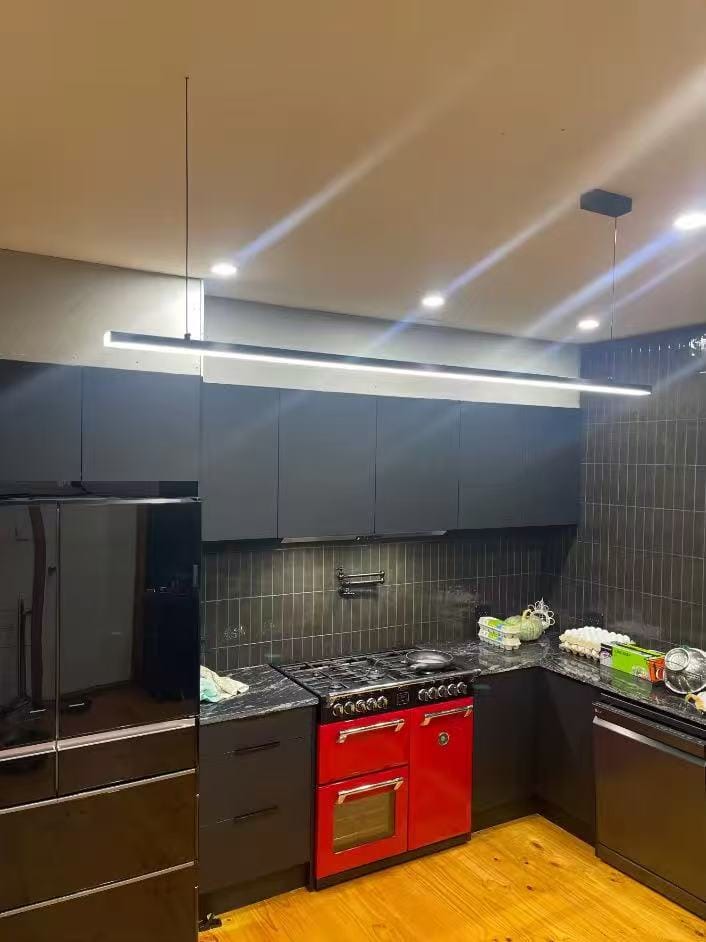 Customer photo review of WOMO Länglicher LED Kronleuchter Esstisch Schlicht-WM2011