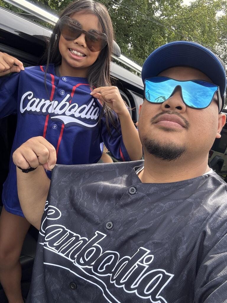 Customer photo review of Cambodia 'Angkor Wat' Baseball Jersey