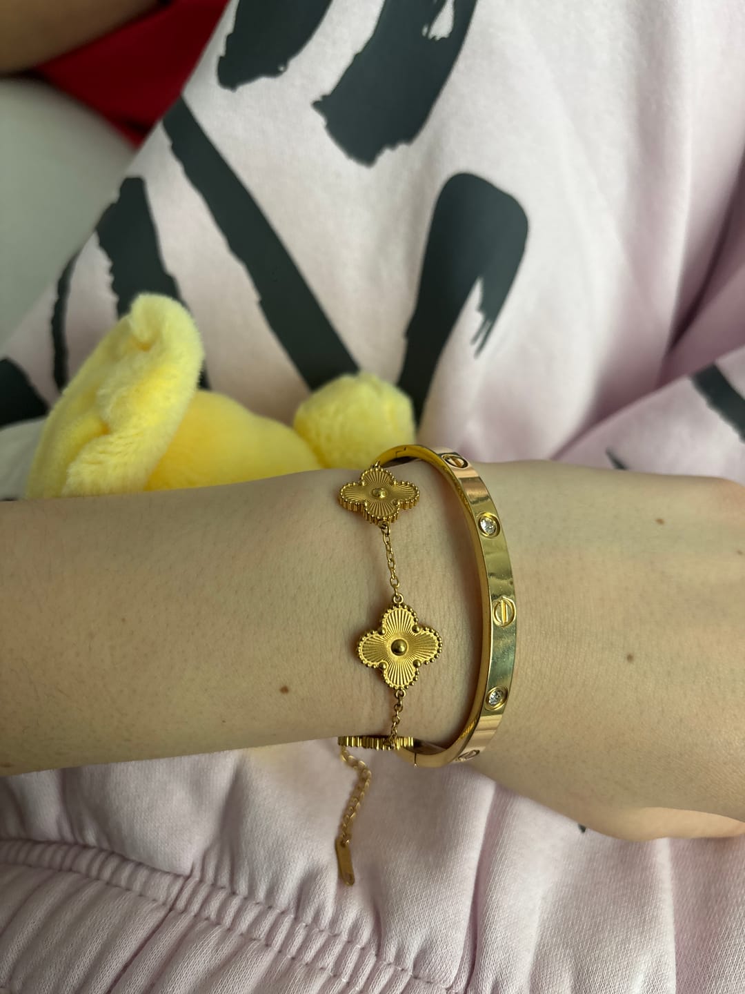Customer photo review of Bratara Love - Auriu