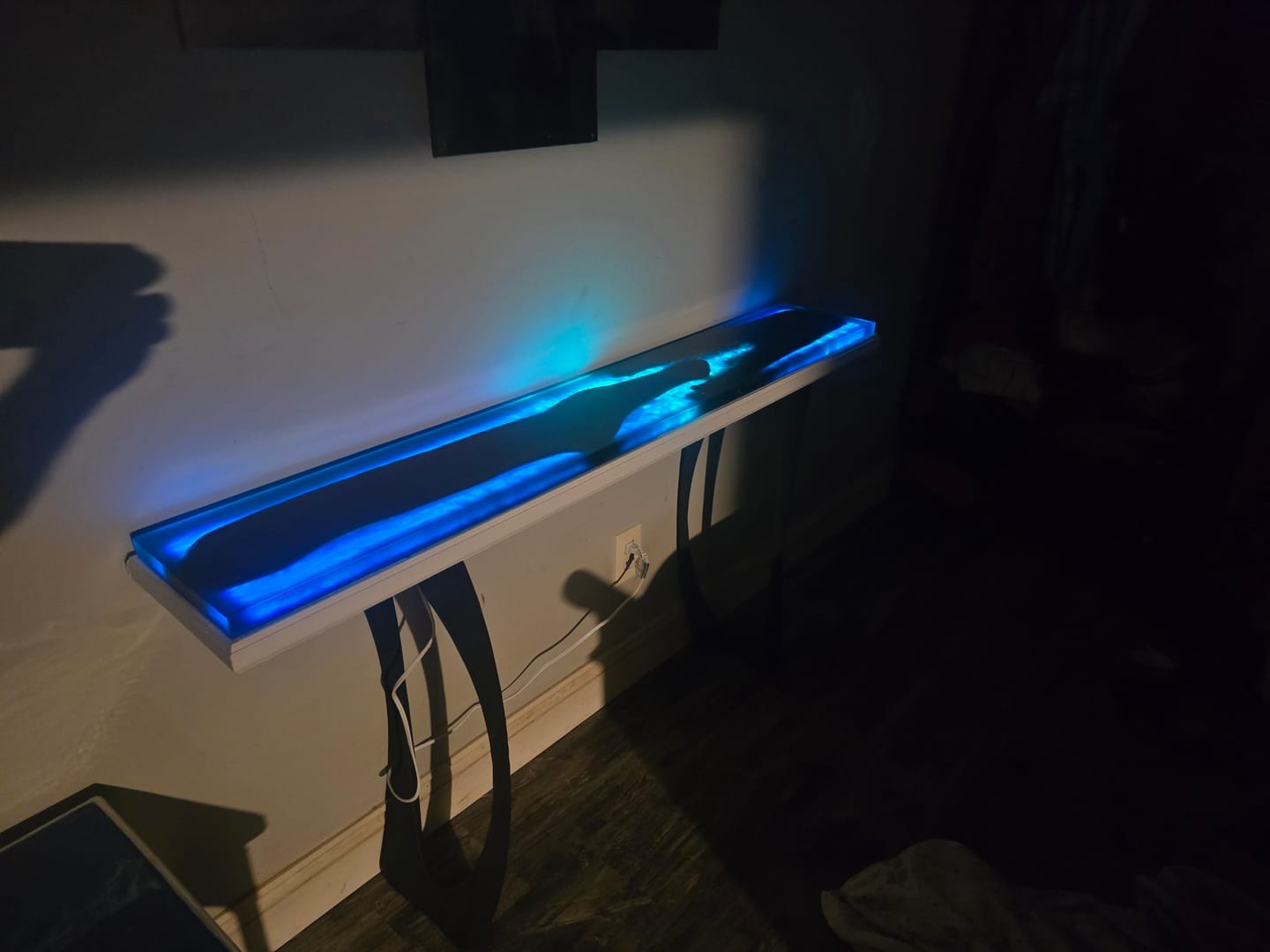 Customer photo review of Console Table Legs 211 Cleo 28.5" H Unique Design