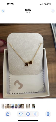 Customer photo review of Letter Love Necklace