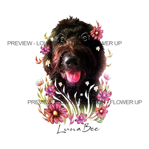 Customer photo review of Flowerpup Custom Pet Portrait (Humans too!)
