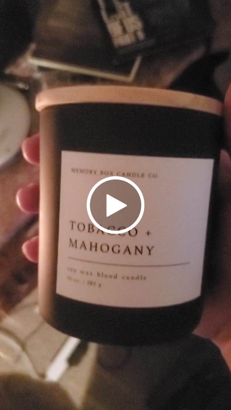 Customer video review of Tobacco + Mahogany 10 oz. Candle