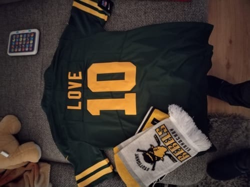 Customer photo review of Jordan Love Green Bay Packers Player Game Jersey - Green - NFL