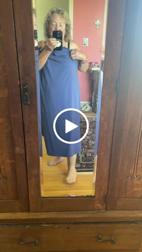 Customer video review of Cassie Dress - Ink Blue