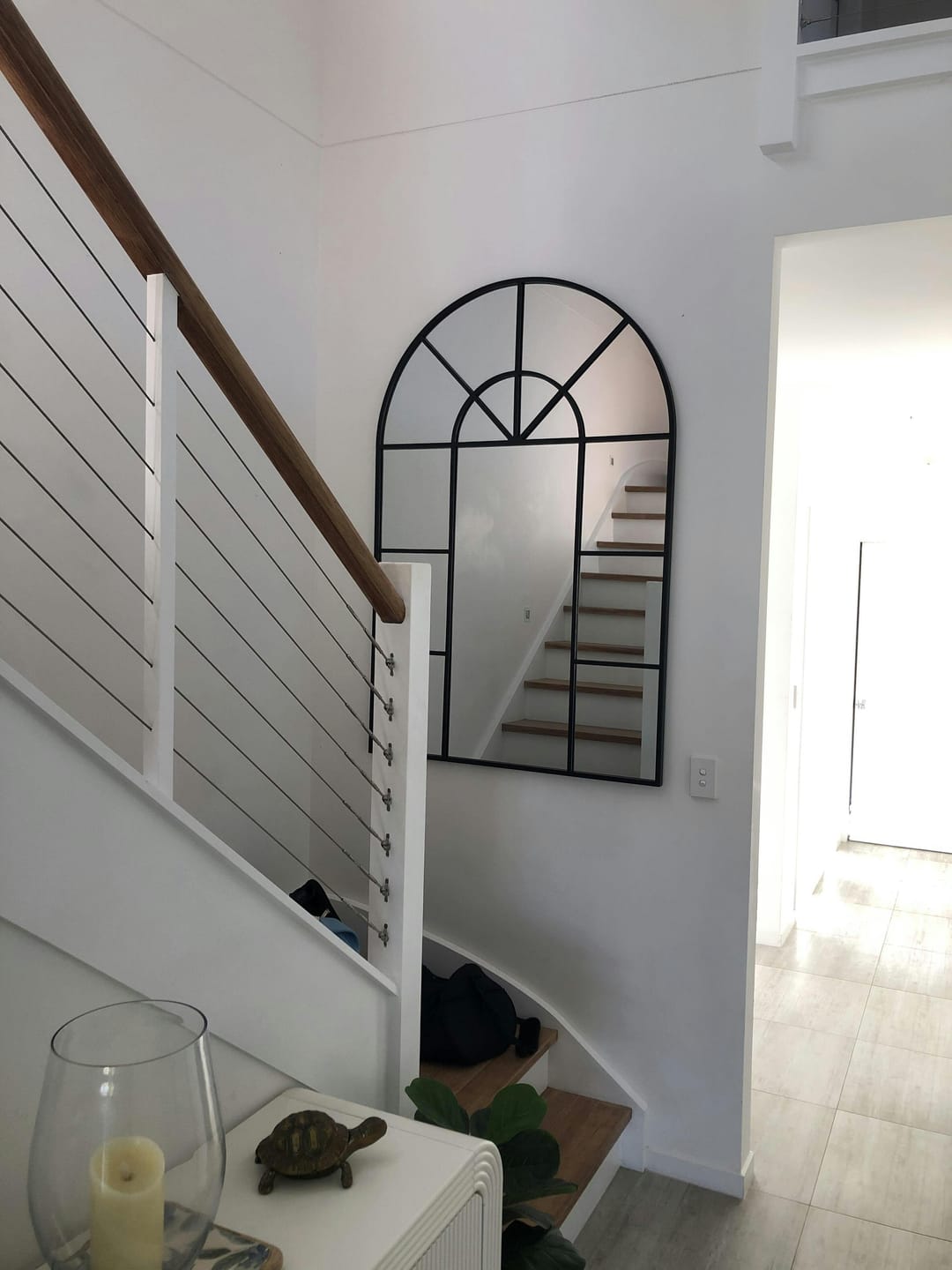 Customer photo review of Black Arch Full-Length Mirror
