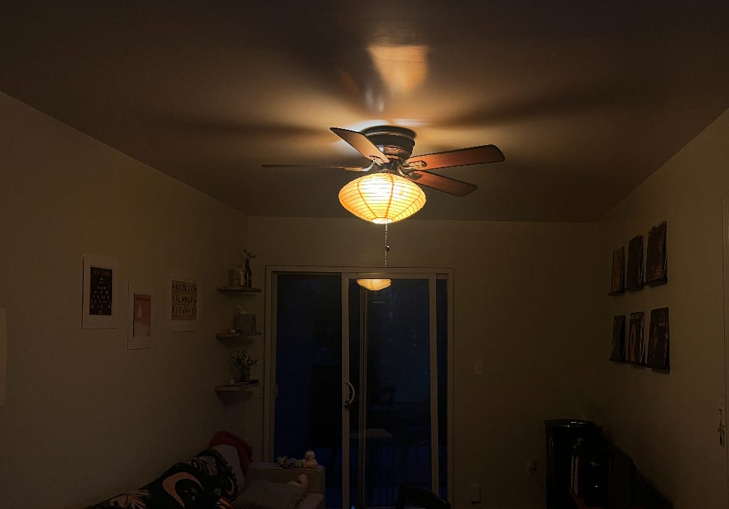 Customer photo review of 16" Orange Saturn UFO Paper Lantern