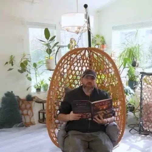 Customer photo review of Modern Hanging Egg Chair with Stand – Weather-Resistant Rattan & Plush Cushions