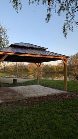 Customer photo review of Zedernholz Gazebo RIMO - 390cm x 450cm