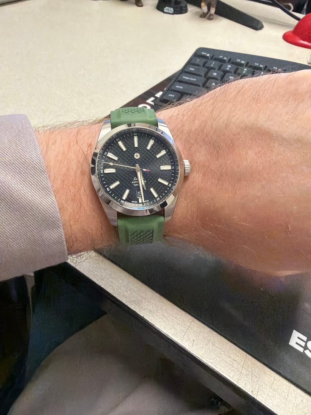 Customer photo review of Crosshatch Rubber - Grenade Green