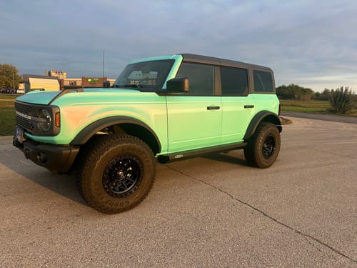 Customer photo review of Color Shift Pearl Racing Tiffany Car Wrap