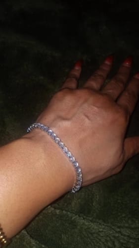 Customer photo review of Round Cut Zirconia Tennis Bracelet