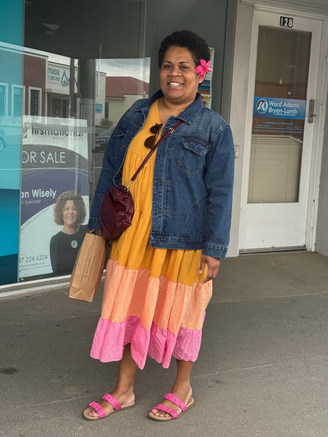 Customer photo review of Signature Relaxed Denim Jacket | Dark Wash Denim | FINAL SALE