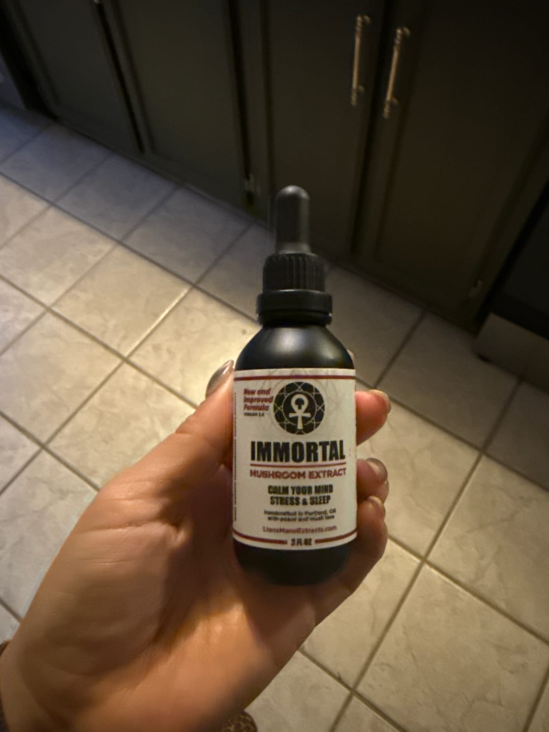 Customer photo review of "Immortal" Premium Reishi Mushroom Extract
