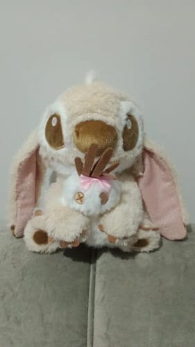 Customer photo review of Disney Stitch Golden Hugging Plush Toy