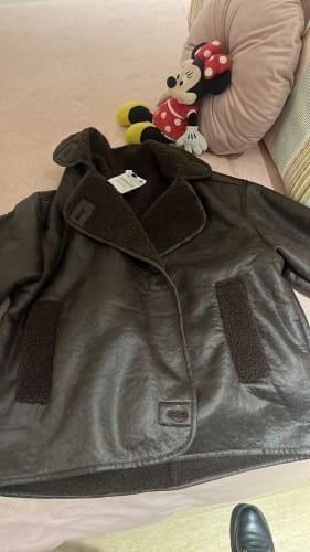 Customer photo review of Lilly Faux Leather Jacket