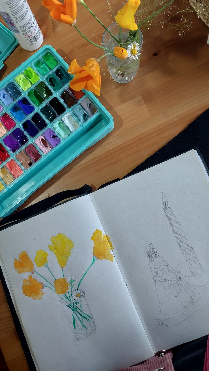 Customer photo review of Himi - Set 48 Gouache Potes 12 g Green