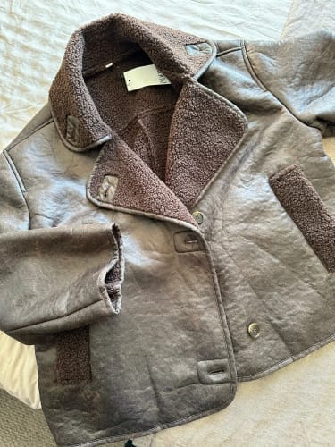 Customer photo review of Lilly Faux Leather Jacket