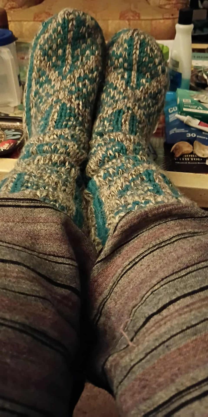 Customer photo review of Wool Mukluks Slippers