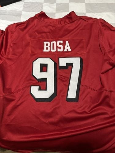 Customer photo review of San Francisco 49ers Custom Jersey - Scarlet - NFL
