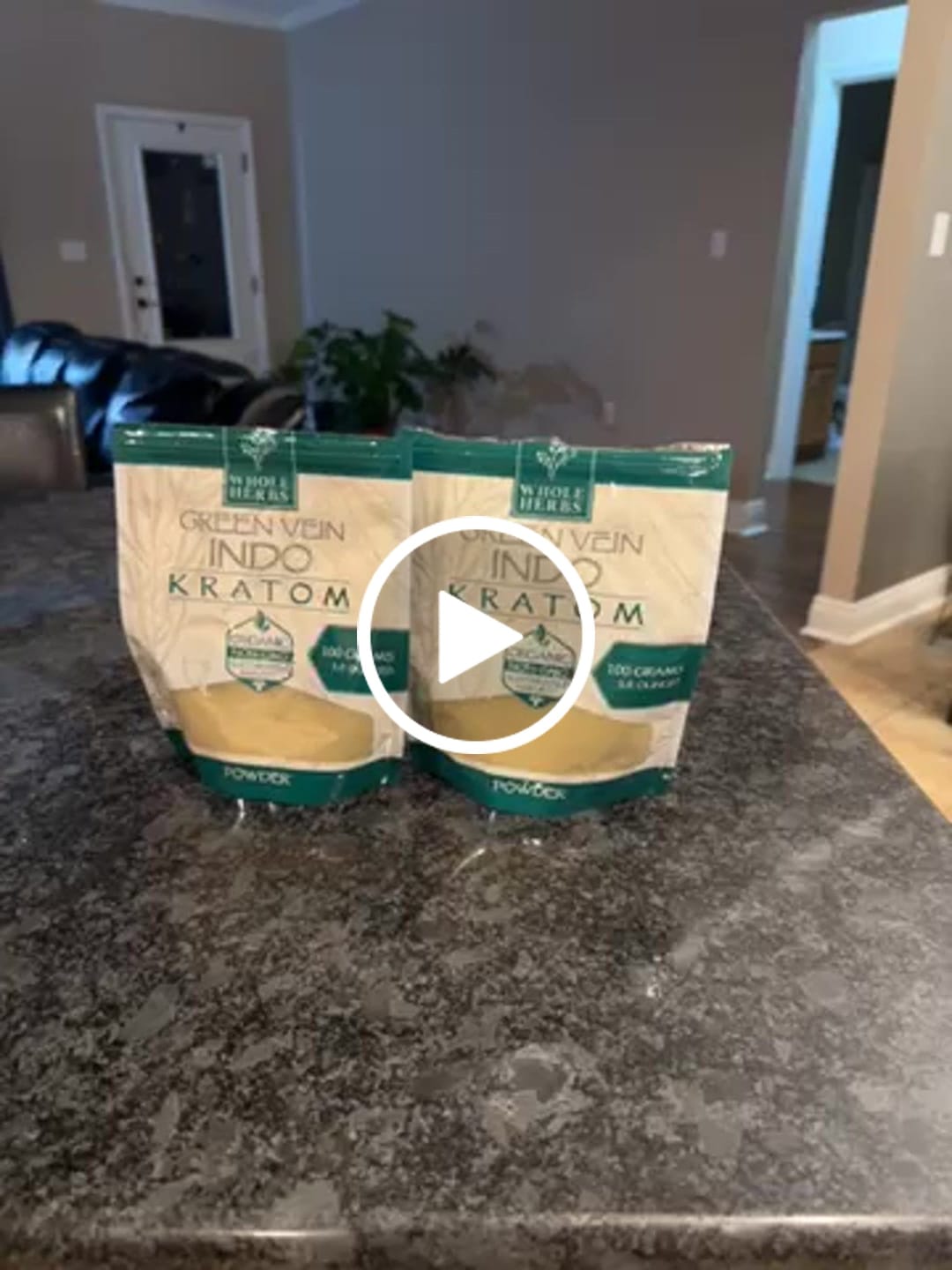 Customer video review of Whole Herbs Green Vein Indo Kratom Powder