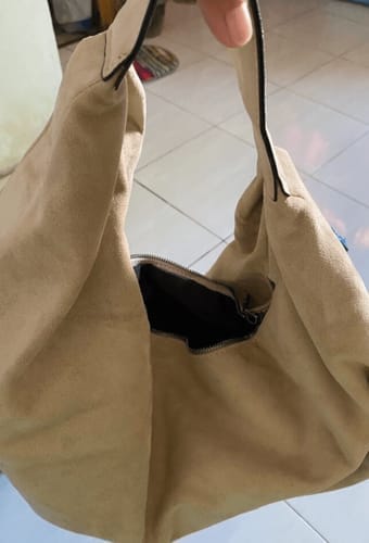 Customer photo review of Sylvie Suede Hobo Handbag