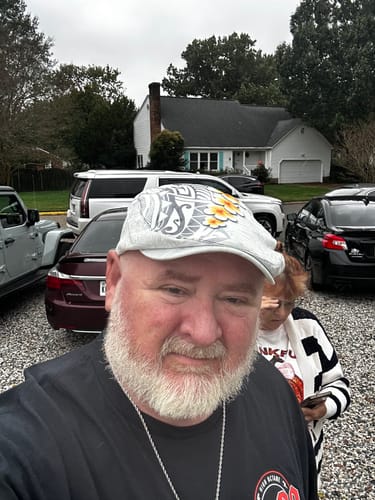 Customer photo review of White Tropical Plumeria With Galaxy Polynesian Art Jeff Hat LT14