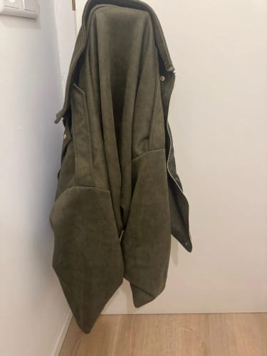 Customer photo review of Lori Suede Bomber Jacket