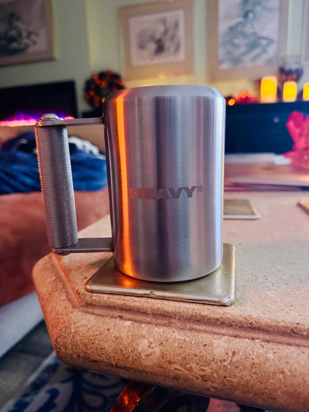Customer photo review of 5lb HEAVY* Mug | Stainless Steel Weighted Mug