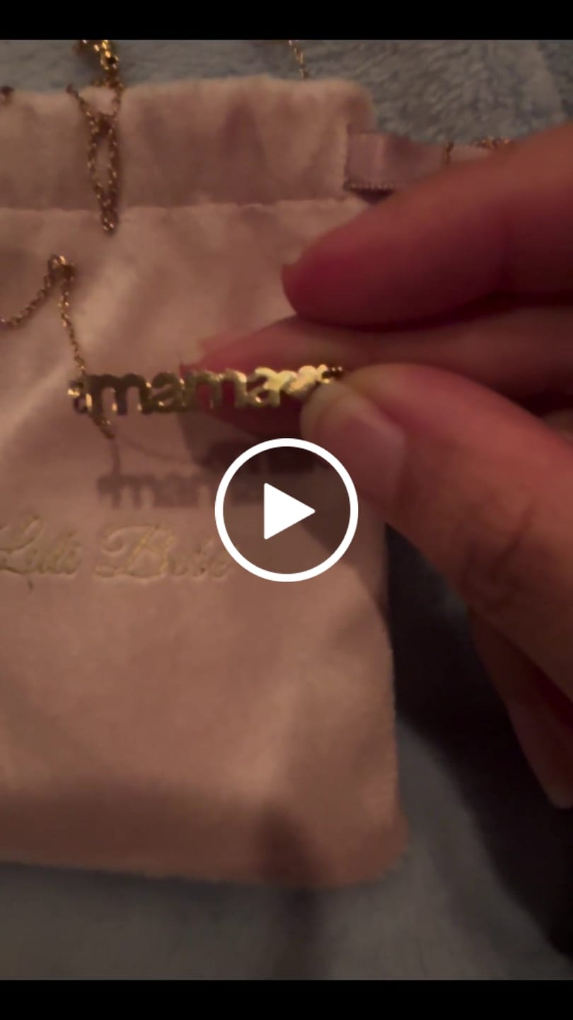 Customer video review of “Mama” Necklace – 18k Gold Plated Stainless Steel