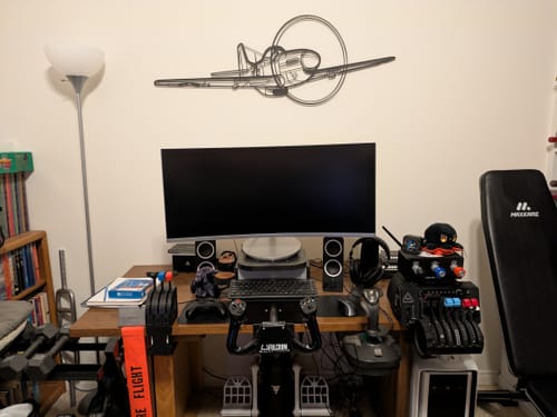 Customer photo review of P-51 Mustang Silhouette Metal Wall Art