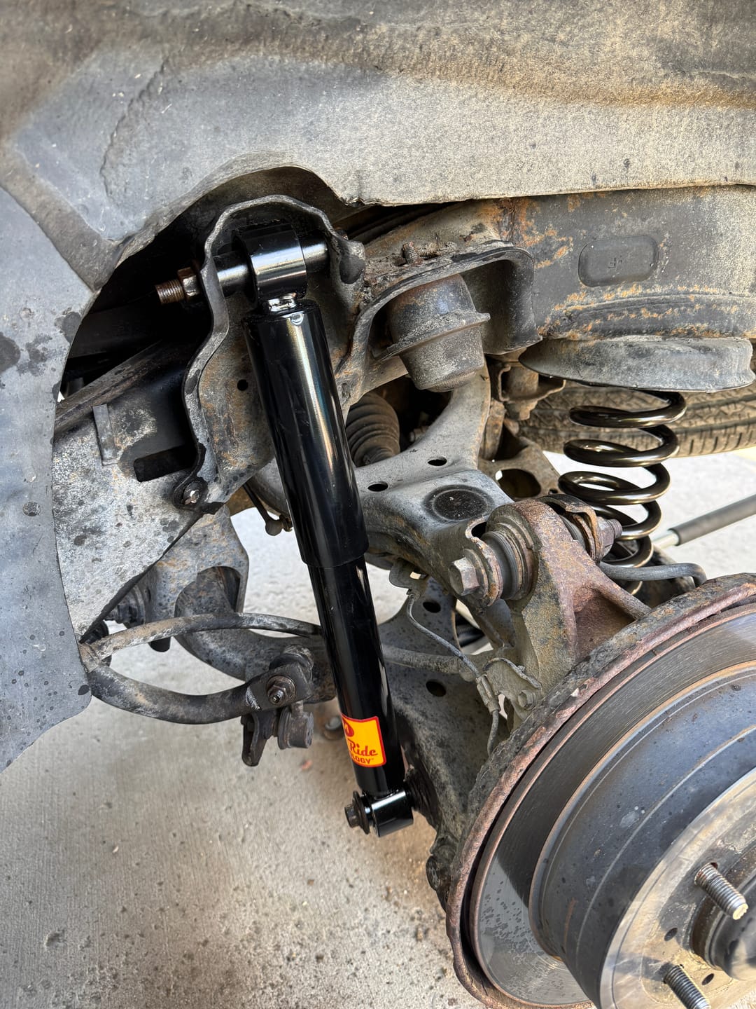 Customer photo review of 2008-2022 Toyota Sequoia Rear Air Suspension Conversion/Delete Kit (TR3RB)