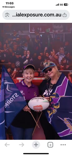 Customer photo review of 2025 Melbourne Storm Grand Final Tee (TIDWELL)