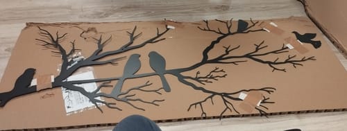 Customer photo review of Décoration murale en métal moderne - Oiseaux sur branche (V.02)