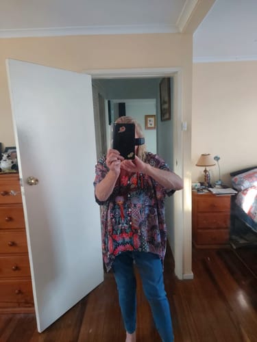 Customer photo review of Bluse Løs Mote Trykt