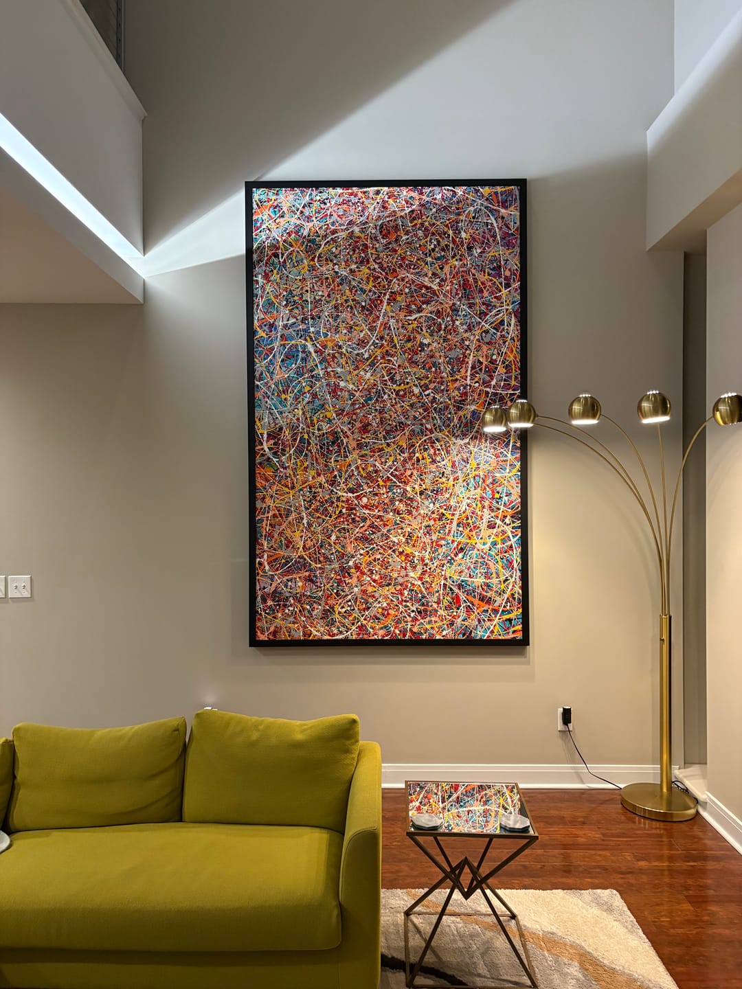 Customer photo review of Maximalist Art Wall Art Jackson Pollock Style Artwork Paintings Home Decor - Vintage Beauty 157