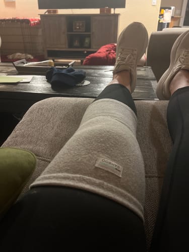 Customer photo review of Premium Bamboo Knee Sleeve (Single)