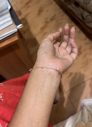 Customer photo review of Rose Gold Starlit Dreams Charm Bracelet