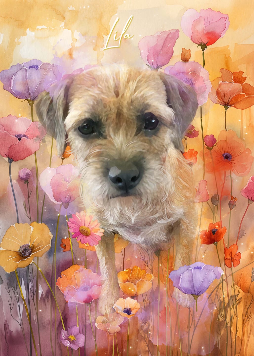 Customer photo review of Custom Watercolor Pet Portrait – BlossomTails