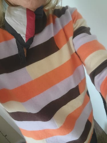 Customer photo review of Colourful Block Cashmere Turtle Neck Jumper Small