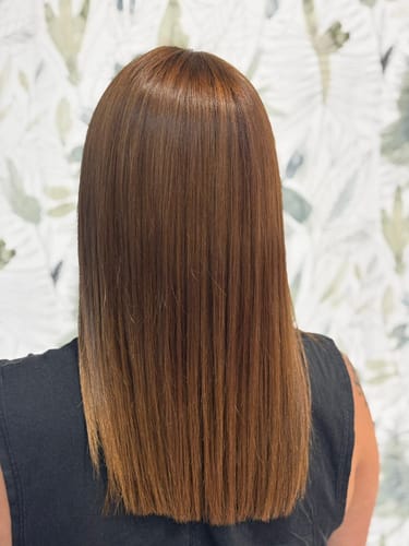 Customer photo review of MÁSCARA BRAZILIAN PROTEIN - Alisamento Orgânico Brasileiro