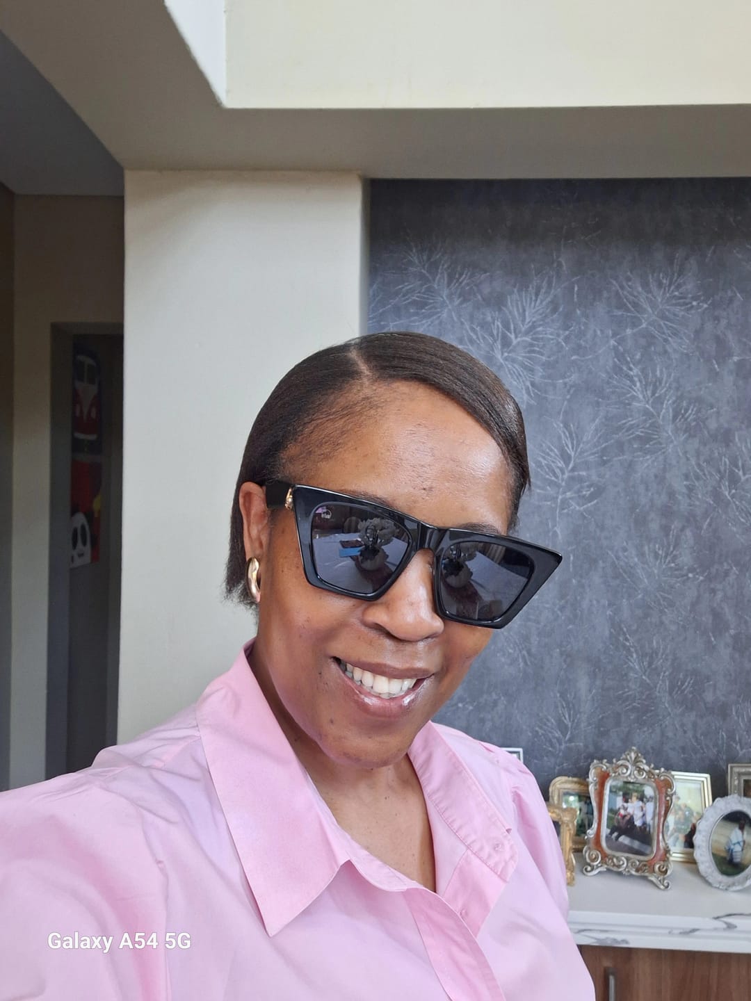 Customer photo review of Black Diva Logo Sunglasses