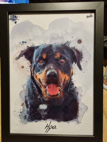 Customer photo review of Πορτραίτο Κατοικίδιου - Νερομπογιά