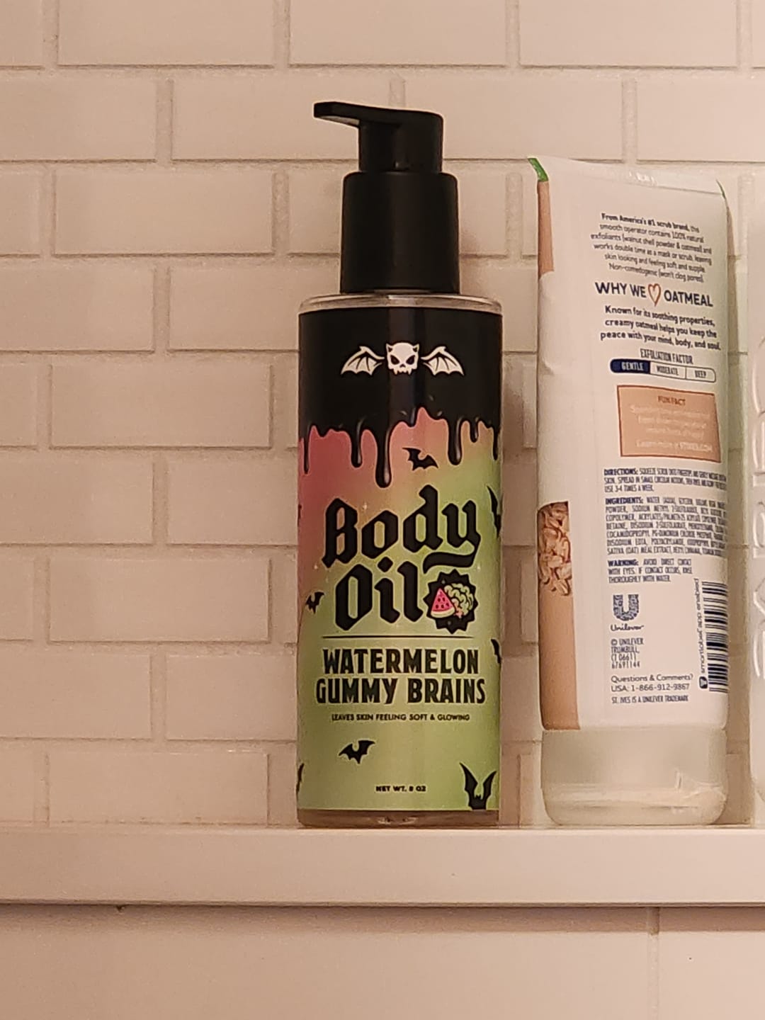 Customer photo review of Watermelon Gummy Brains Body Oil