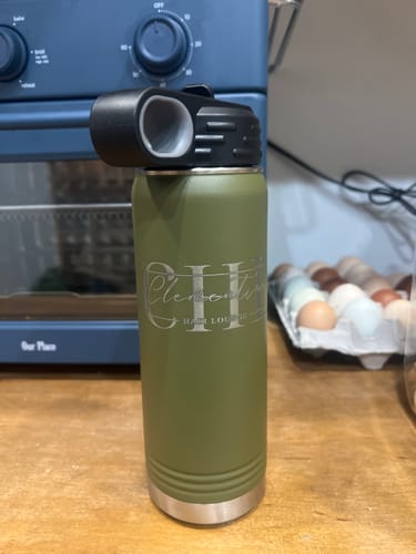 Customer photo review of (6 Pieces) Laser Engraved Water Bottle | 20 oz