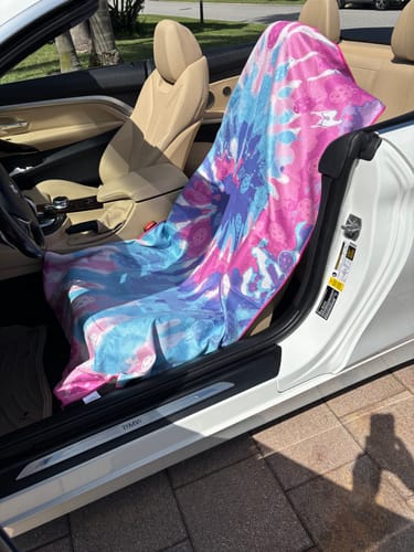 Customer photo review of Car Towel Trippy Hippy