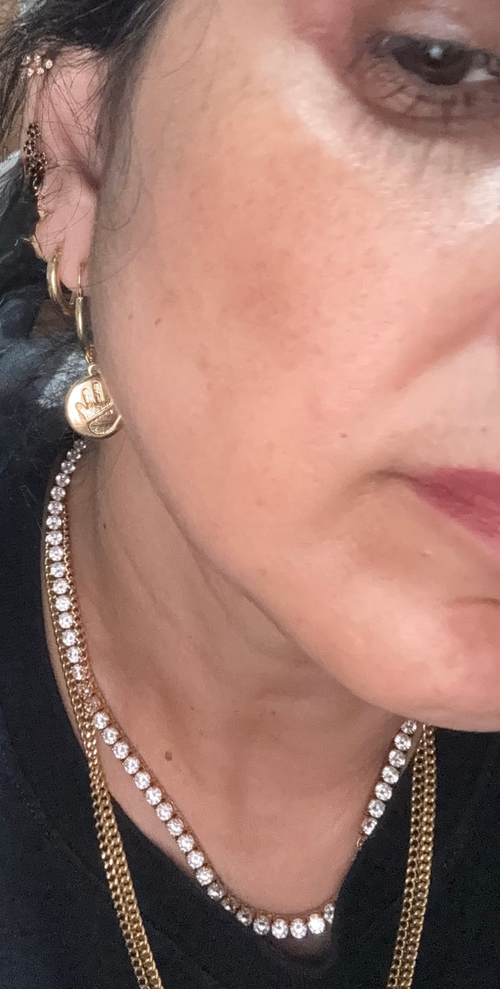 Customer photo review of Colar Riviera Clássico Banhado em Ouro 18k