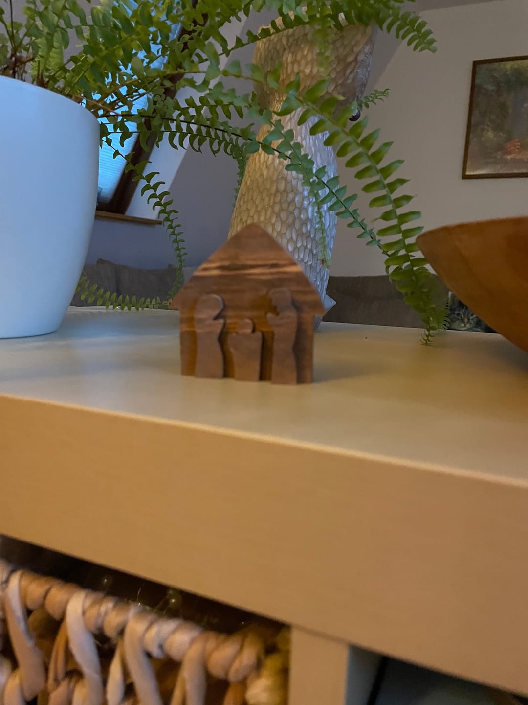 Customer photo review of Weihnachtsdeko Krippe Puzzle ohne Rinde aus Olivenholz
