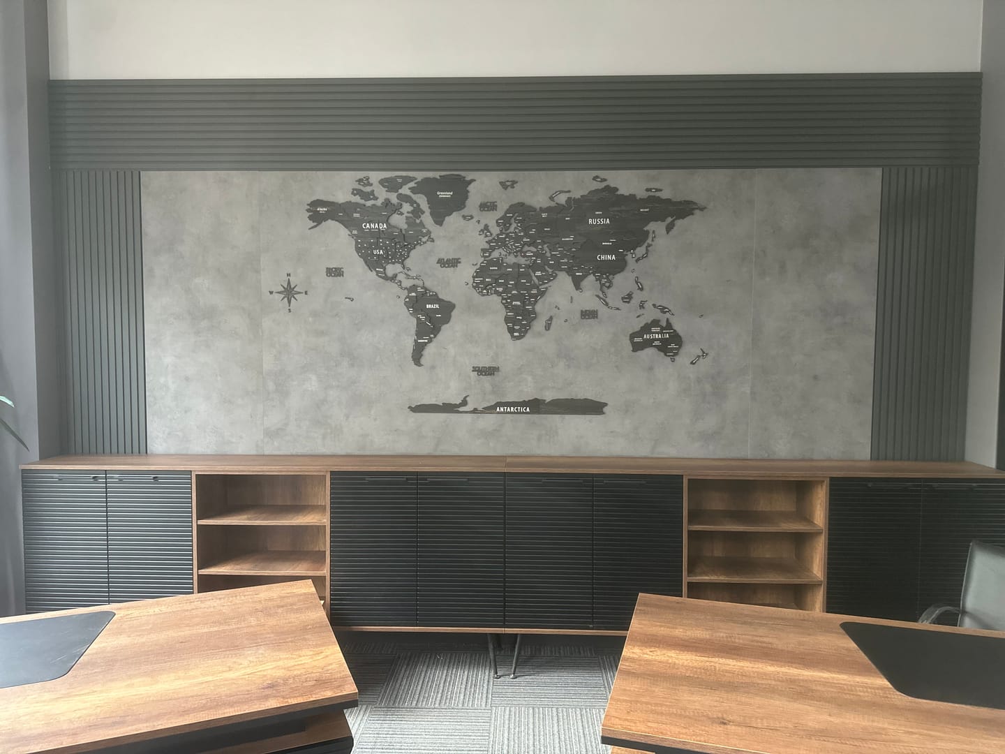Customer photo review of Ahşap Dünya Haritası - Çok Katmanlı 3D Ahşap Duvar Dekoru (Tuana)