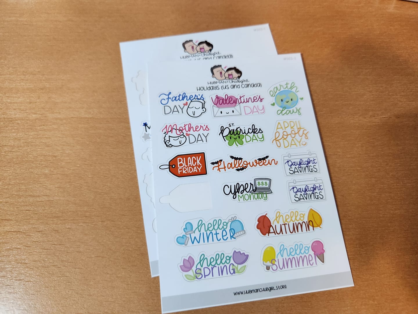 Customer photo review of Holidays Planner Stickers Set